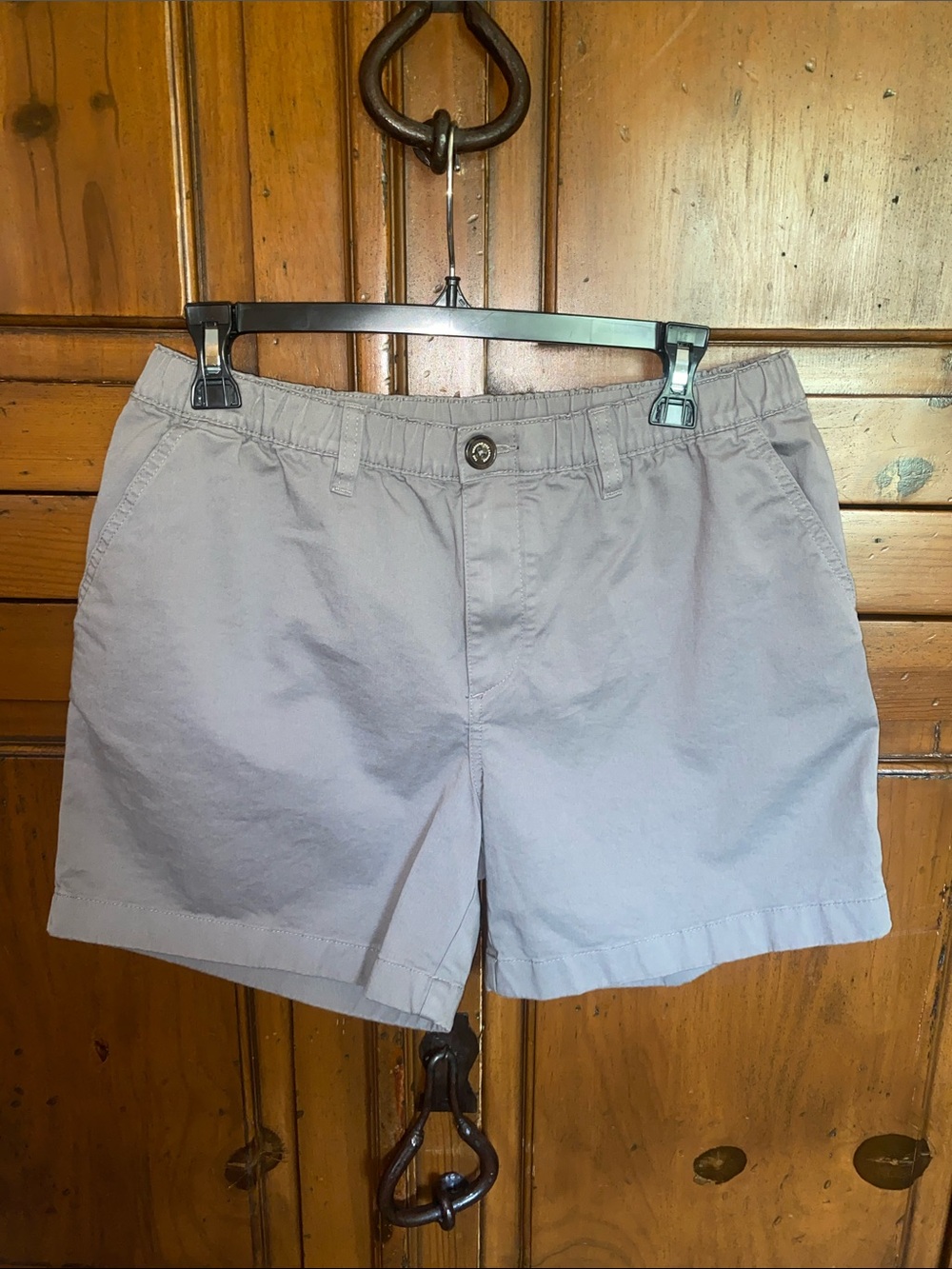 Mens CHUBBIES Shorts Gray Stretch Twill Large 5.5” Inseam